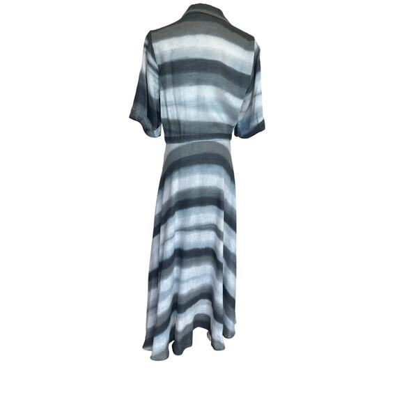 Officine Générale Gray Linen Midi Shirt Dress MEDIUM Career Work Designer $745 - Picture 7 of 10